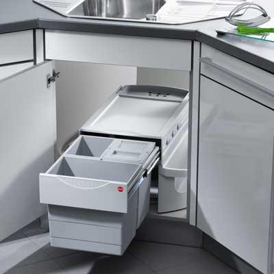 Hailo Rondo 90 3 35 Einbau Eck Abfallsammler 3 Fach 3646 13 Online Shop Abfallsammler Eckschrank 90 Cm