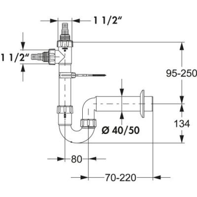 Naber Montec® Röhrengeruchsverschluss 5 Ø 40 mm 1051066 Online Shop Spülen Zubehör Sonstiges