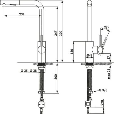 Naber Armate® Files 2 Einhebelmischer Edelstahl 5011073 Online Shop Armaturen Edelstahl