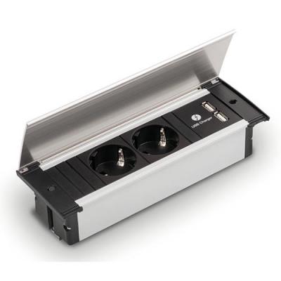 Naber Con-Aktiv® Kapsa-USB Einbau Steckdosenelement schwarz  